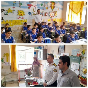 ۴۵ نفر از دانش آموزان سیرجانی همیار پلیس شدند